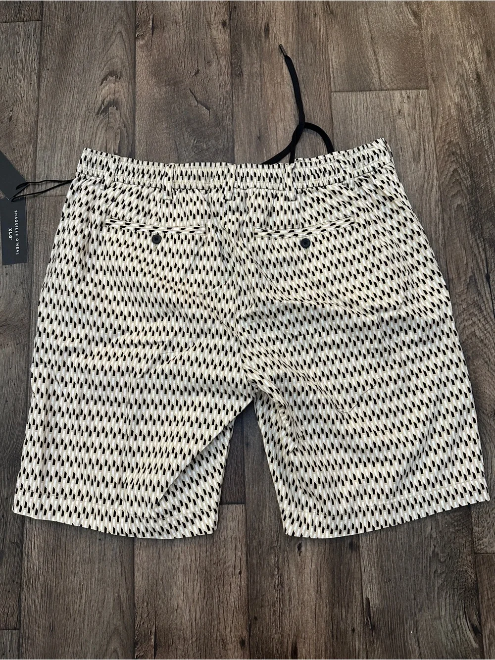 Shaquille O'Neal 55% Linen Cotton blend Casual Shorts Men’s Size 2XLT Tan Black